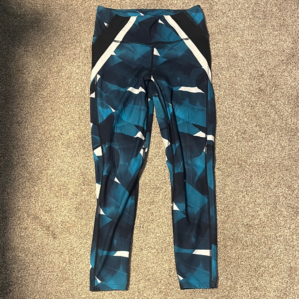 New Balance Teal and Black Running Leggings